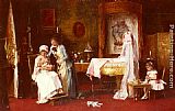 Mihaly Munkacsy Canvas Paintings - Maternal Happiness